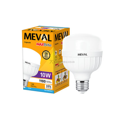 Lampu LED MEVAL Capsule MaxBrite 10W Cahaya Putih Terang