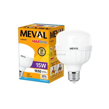 Lampu LED MEVAL Capsule MaxBrite 15W Pencahayaan Nyaman
