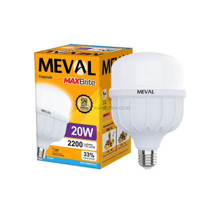 Lampu LED MEVAL Capsule MaxBrite 20W Hemat Energi
