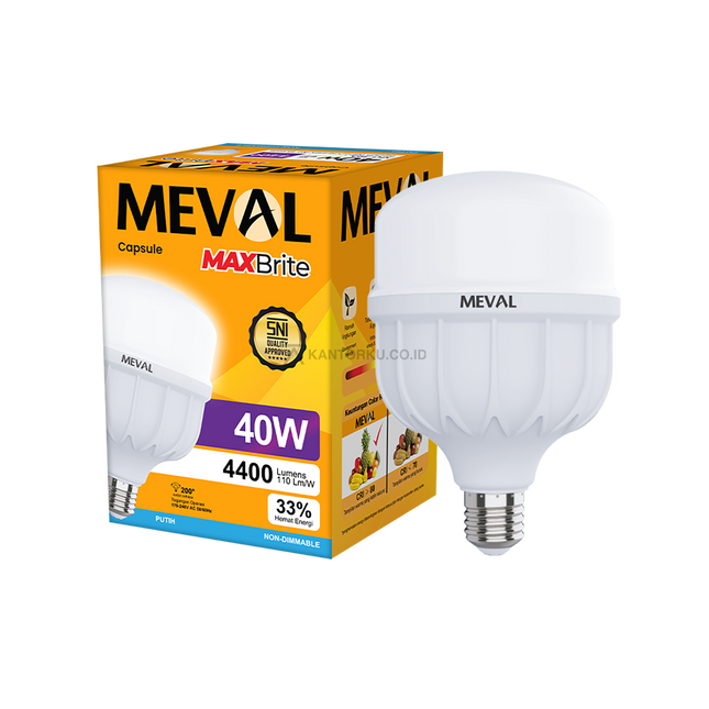 Lampu LED MEVAL Capsule MaxBrite 40W Cahaya Putih Terang