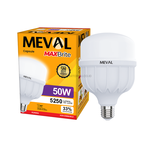 Lampu LED MEVAL Capsule MaxBrite 50W Pencahayaan Terang dan Stabil