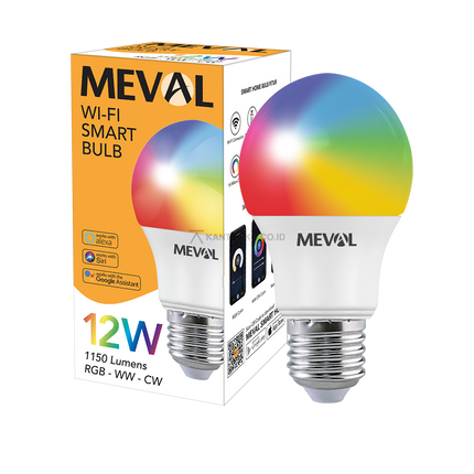 Lampu Wi-Fi Smart Bulb MEVAL 12W RGB WW CW