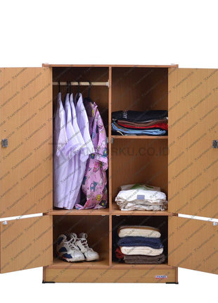 Lemari pakaian Big Panel LA4018 serbaguna untuk kamar modern kantorku.co.id