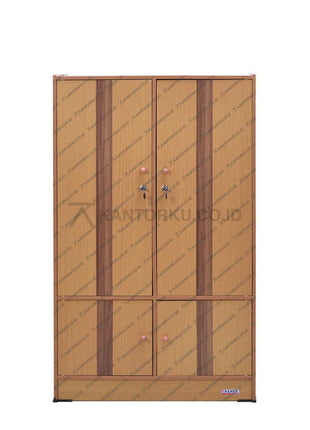 Lemari pakaian Big Panel LA4018 desain elegan dengan ruang gantungan kantorku.co.id