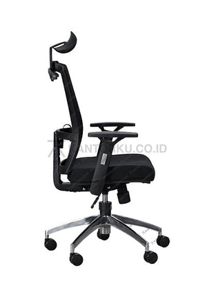 Savello Legacy HT1A kursi manajer mewah dengan material aluminium kuat dan desain ergonomis yang mendukung produktivitas di Kantorku.