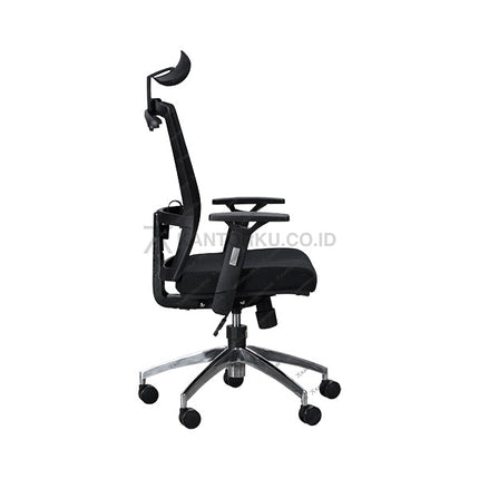 Savello Legacy HT1A kursi manajer mewah dengan material aluminium kuat dan desain ergonomis yang mendukung produktivitas di Kantorku.