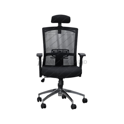 Kursi Manager Savello Legacy HT1A dengan desain elegan dan kaki aluminium kokoh, menghadirkan kenyamanan dan gaya profesional di ruang kerja modern Kantorku.