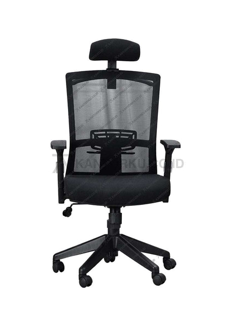 Kursi Manager Savello Legacy HT1 dengan desain ergonomis modern, dilengkapi gaslift presisi dan kaki nylon kuat untuk kenyamanan kerja maksimal di Kantorku.