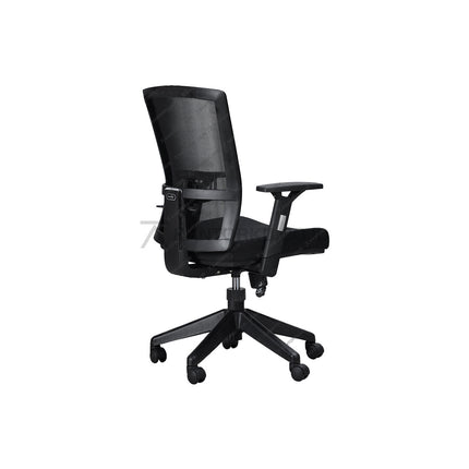 Kursi kerja Savello Legacy LT1 dengan sandaran lengan nyaman, sistem gaslift halus, dan fitur Tilting Control yang mendukung produktivitas di kantorku.co.id.
