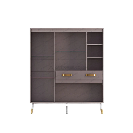 Lemari CB Volare 120-01 kombinasi warna Colt Beige dan Pastel Grey elegan – Tersedia di Kantorku.co.id