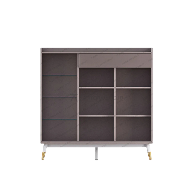 Kabinet CB Volare 120-02 kombinasi warna Colt Beige dan Pastel Grey elegan – Tersedia di Kantorku.co.id