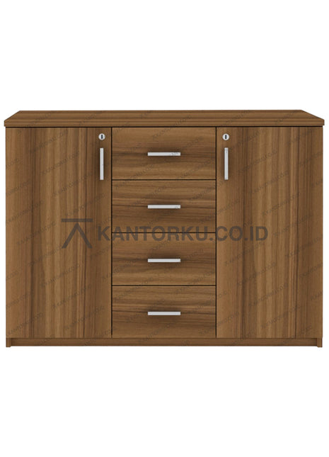 Lemari Arsip Expo DLG 1217 modern minimalis kayu gelap – kantorku