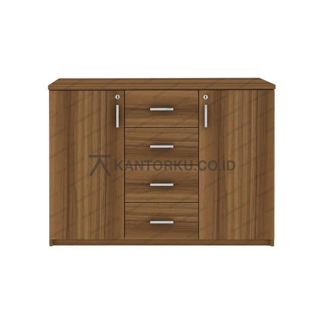 Lemari Arsip Expo DLG 1217 modern minimalis kayu gelap – kantorku