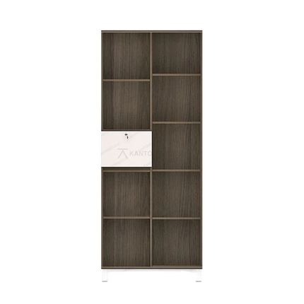 Lemari OR 011 bahan MDF kombinasi kaca dan pintu solid modern