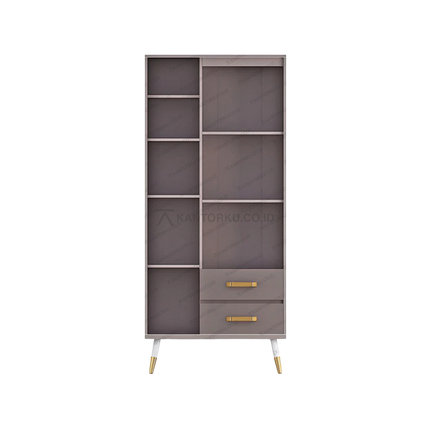 Lemari RD Volare 01 modern kombinasi Colt Beige dan Pastel Grey elegan – Tersedia di Kantorku.co.id