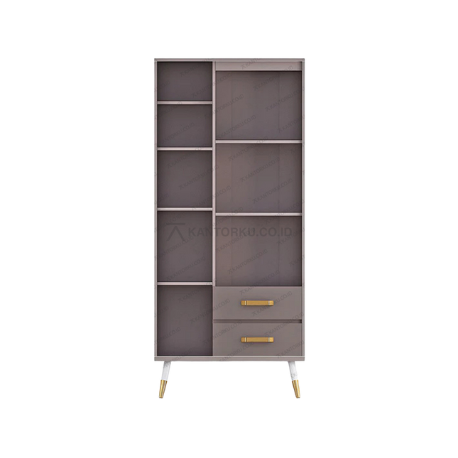 Lemari RD Volare 01 modern kombinasi Colt Beige dan Pastel Grey elegan – Tersedia di Kantorku.co.id