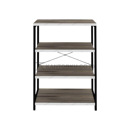 Rak Buku Expo BC 4531 desain modern rangka besi hitam – Kantorku