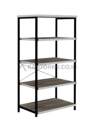 Rak Buku Expo BC 4532 desain modern rangka besi hitam – Kantorku.co.id