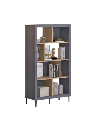 Rak display modern CENA RB-01 warna Slate Grey dan Light Wood – Tersedia di Kantorku.co.id