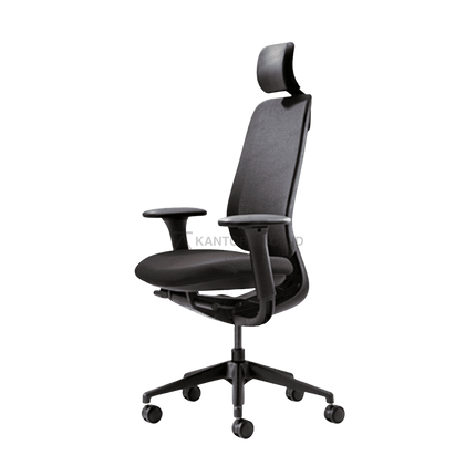 Kursi ergonomis FIRM LIBRA dengan sistem penyesuaian sandaran pintar. Tersedia di Kantorku.