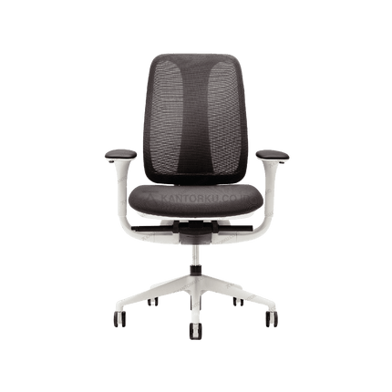 Kursi kerja FIRM LIBRA dengan sistem automating forward posture ergonomis. Tersedia di Kantorku