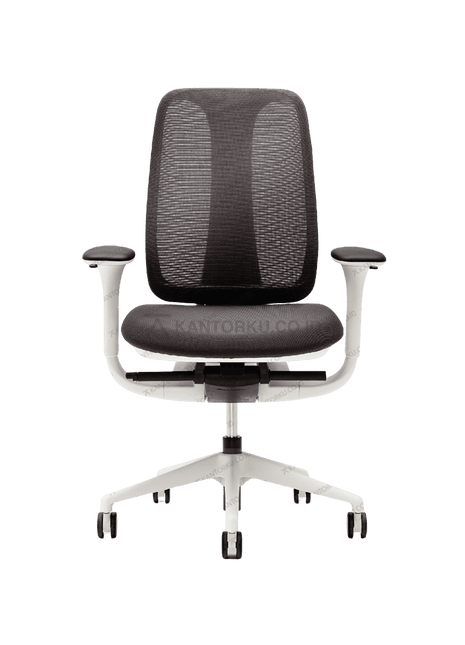 Kursi kerja FIRM LIBRA dengan sistem automating forward posture ergonomis. Tersedia di Kantorku