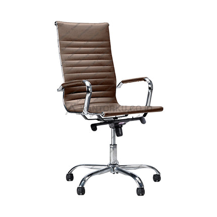 Kursi Kantor Ergonomis - Kursi Kerja desain Minimalis - Kursi Staff - Kursi Karyawan - kursi dengan roda, sandaran lengan, dan tuas hidrolik - KANTORKU