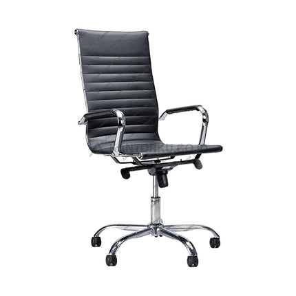 Kursi Kantor Ergonomis - Kursi Kerja desain Minimalis - Kursi Staff - Kursi Karyawan - kursi dengan roda, sandaran lengan, dan tuas hidrolik - KANTORKU