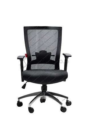 Black office chair with mesh back on a white background - kursi kantor CHAIRMAN  LIVIO TS01103A