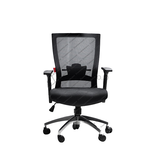 Black office chair with mesh back on a white background - kursi kantor CHAIRMAN  LIVIO TS01103A