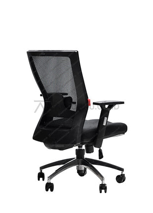 Black office chair with mesh back on a white background - kursi kantor CHAIRMAN  LIVIO TS01103A