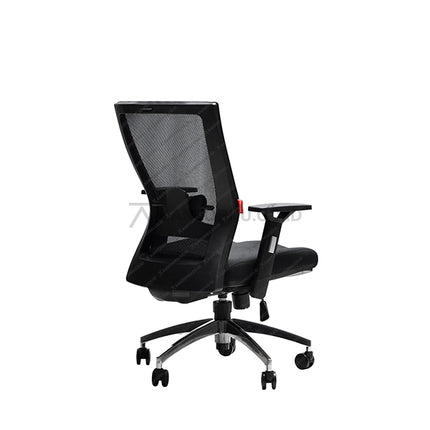 Black office chair with mesh back on a white background - kursi kantor CHAIRMAN  LIVIO TS01103A