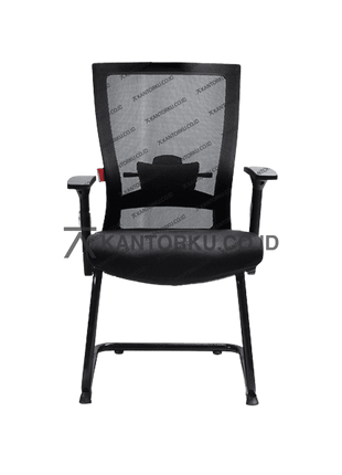 kursi kantor ergonomis dengan sandaran tangan dan lumbar support nyaman — kantorku