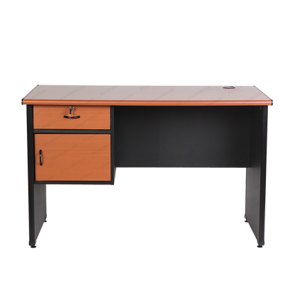 Meja Kantor Lunar LMK 1275 L1 Dengan 1/2 biro 1 laci dan 1 pintu