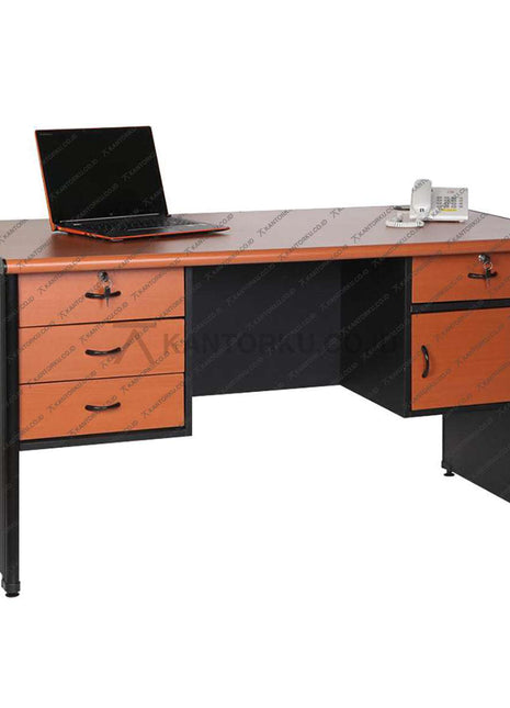 Meja Kantor Lunar LMK 1475 L31P berbahan partikel board berkualitas – KANTORKU