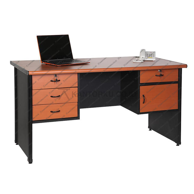Meja Kantor Lunar LMK 1475 L31P berbahan partikel board berkualitas – KANTORKU