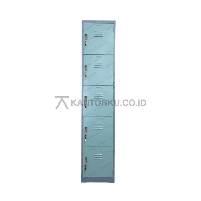Lemari loker besi Lion Metal L 555 lima pintu tersedia di Kantorku