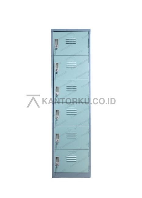 Lemari loker besi Lion Metal L 556 enam pintu tersedia di Kantorku