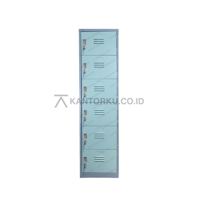 Lemari loker besi Lion Metal L 556 enam pintu tersedia di Kantorku