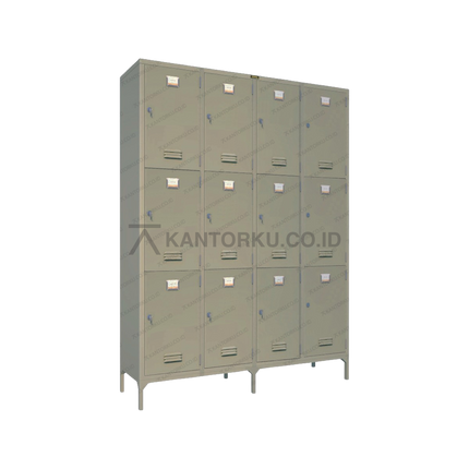 Locker Elite EL463 GD4K dengan 12 pintu berbahan baja kokoh – kantorku