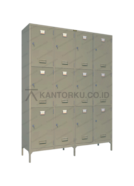 Locker Elite EL463 GD4K dengan 12 pintu berbahan baja kokoh – kantorku