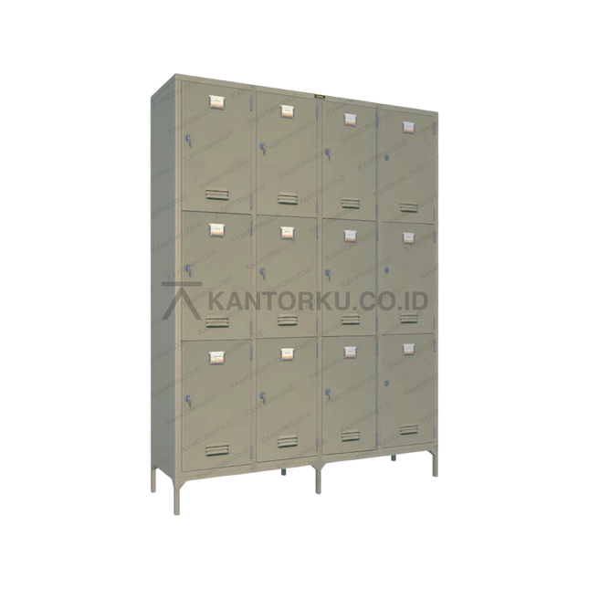 Locker Elite EL463 GD4K dengan 12 pintu berbahan baja kokoh – kantorku