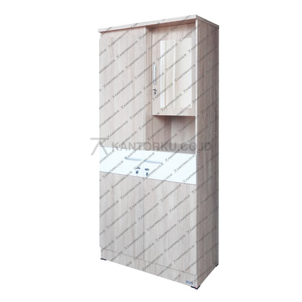Lemari pakaian minimalis Lunar LPT 014 dengan motif serat kayu elegan – KANTORKU.CO.ID