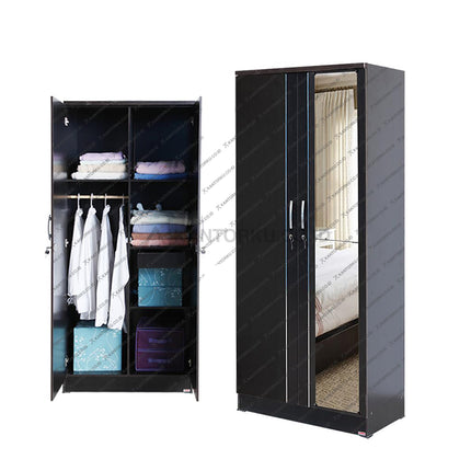 Lemari pakaian modern Lunar LPT 026 warna Sonoma Oak stylish – KANTORKU.CO.ID