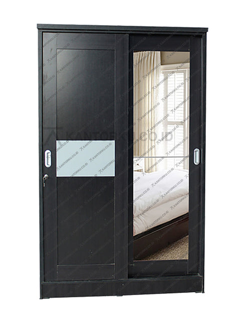 Lemari pakaian Lunar LPT 2006 sliding dua pintu dengan cermin – KANTORKU