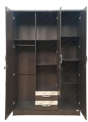 Lemari multifungsi dengan desain modern dan cermin tengah – KANTORKU.CO.ID