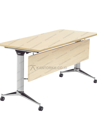 Meja meeting lipat FIRM desain modern dan mudah dipindahkan. Tersedia di Kantorku.co.id