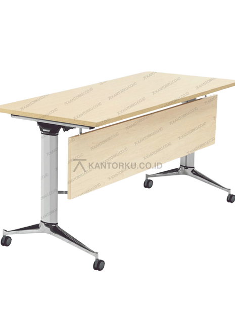 Meja meeting lipat FIRM desain modern dan mudah dipindahkan. Tersedia di Kantorku.co.id