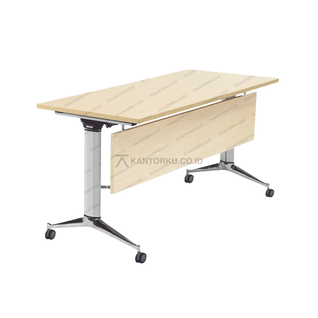 Meja meeting lipat FIRM desain modern dan mudah dipindahkan. Tersedia di Kantorku.co.id