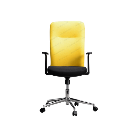 Kursi manager Indachi ergonomis dengan sandaran tinggi dan aluminium Tersedia di Kantorku